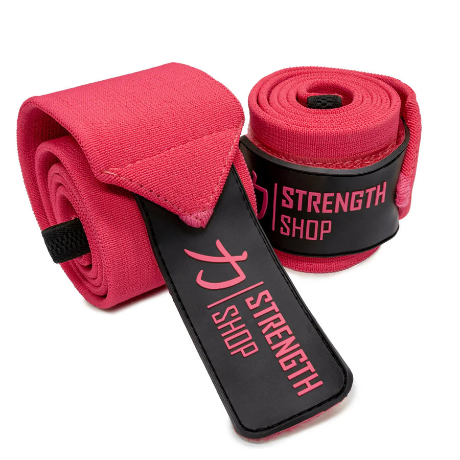 Pink Wrist Wraps, Light, 30cm/60cm - Strength Shop