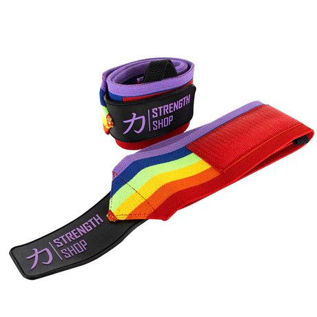 Heavy Wrist Wraps, Rainbow  - IPF Approved - Strength Shop