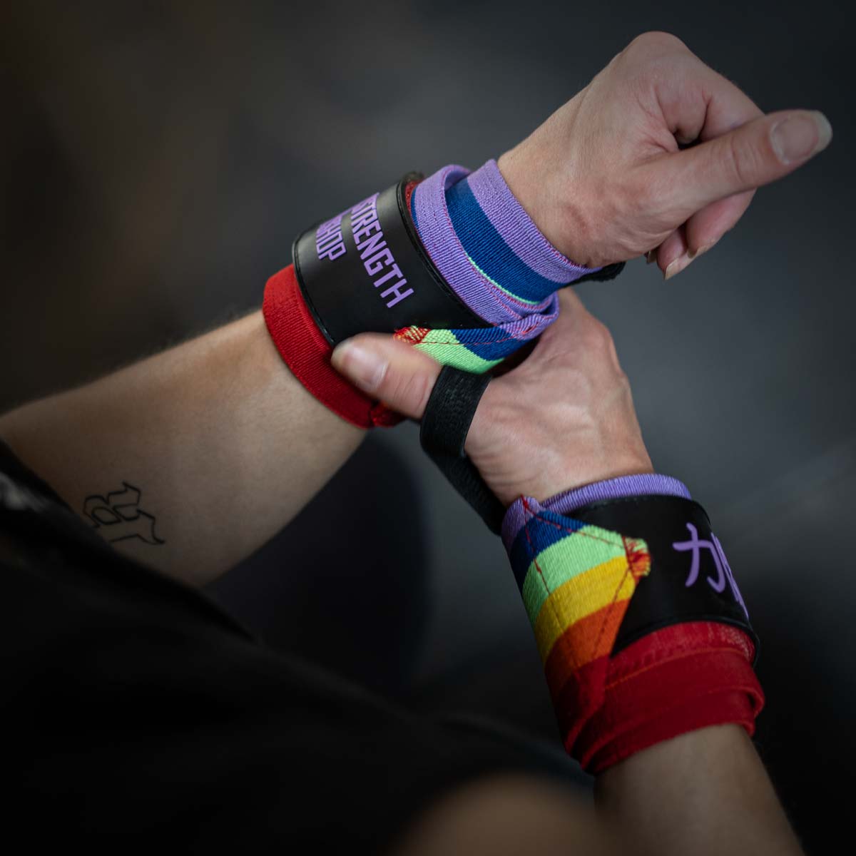 Heavy Wrist Wraps, Rainbow  - IPF Approved - Strength Shop