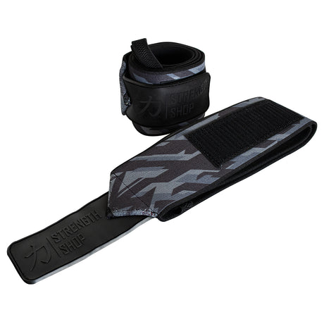 Medium Wrist Wraps - Dark Camo print - IPF Approved – 30cm/60cm - Strength Shop