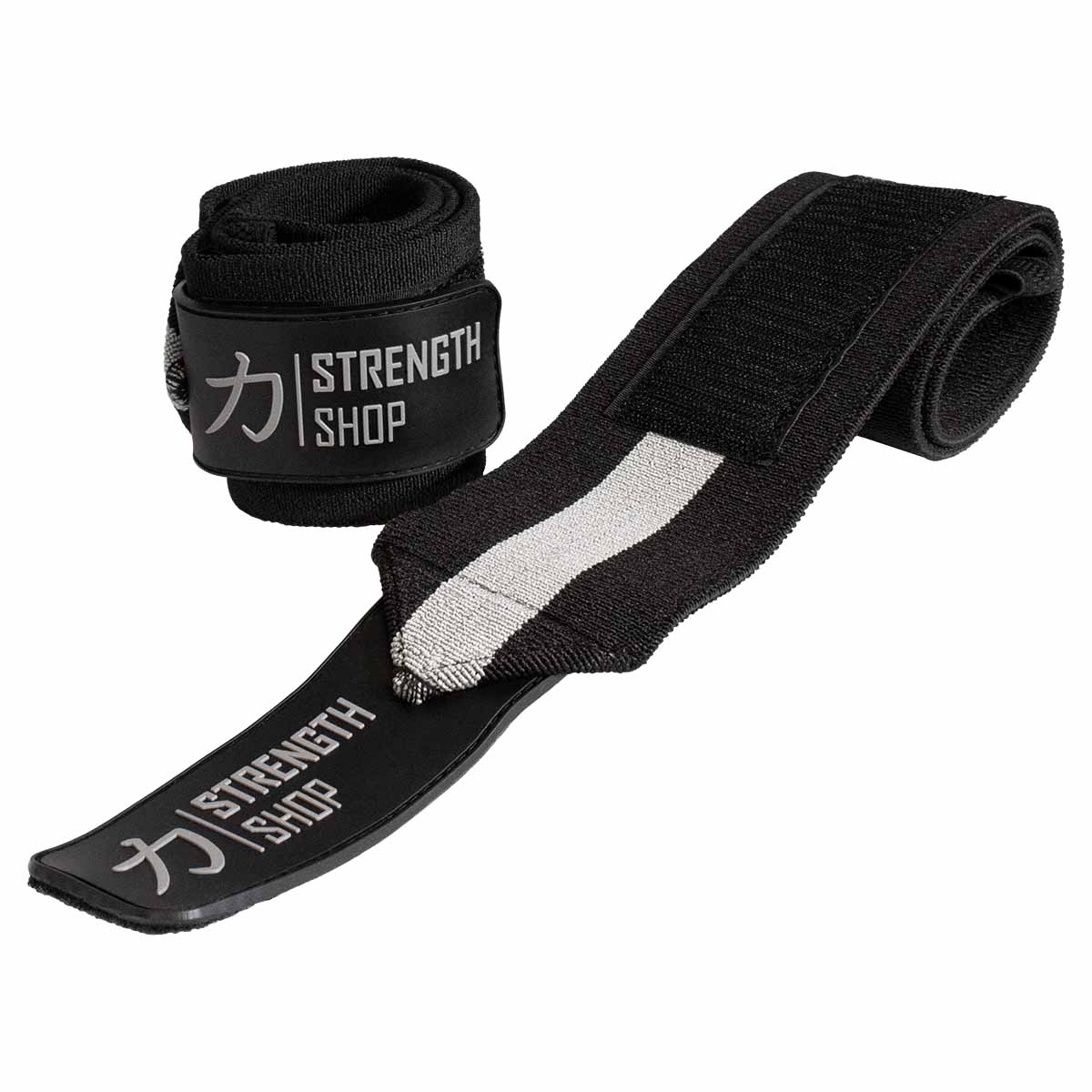 Super Heavy Wrist Wraps, Black-Grey, IPF Approved – 60cm/90cm - Strength Shop