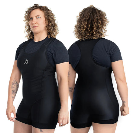 Women's Singlet, Black with Grey Logo – IPF Approved - Strength Shop