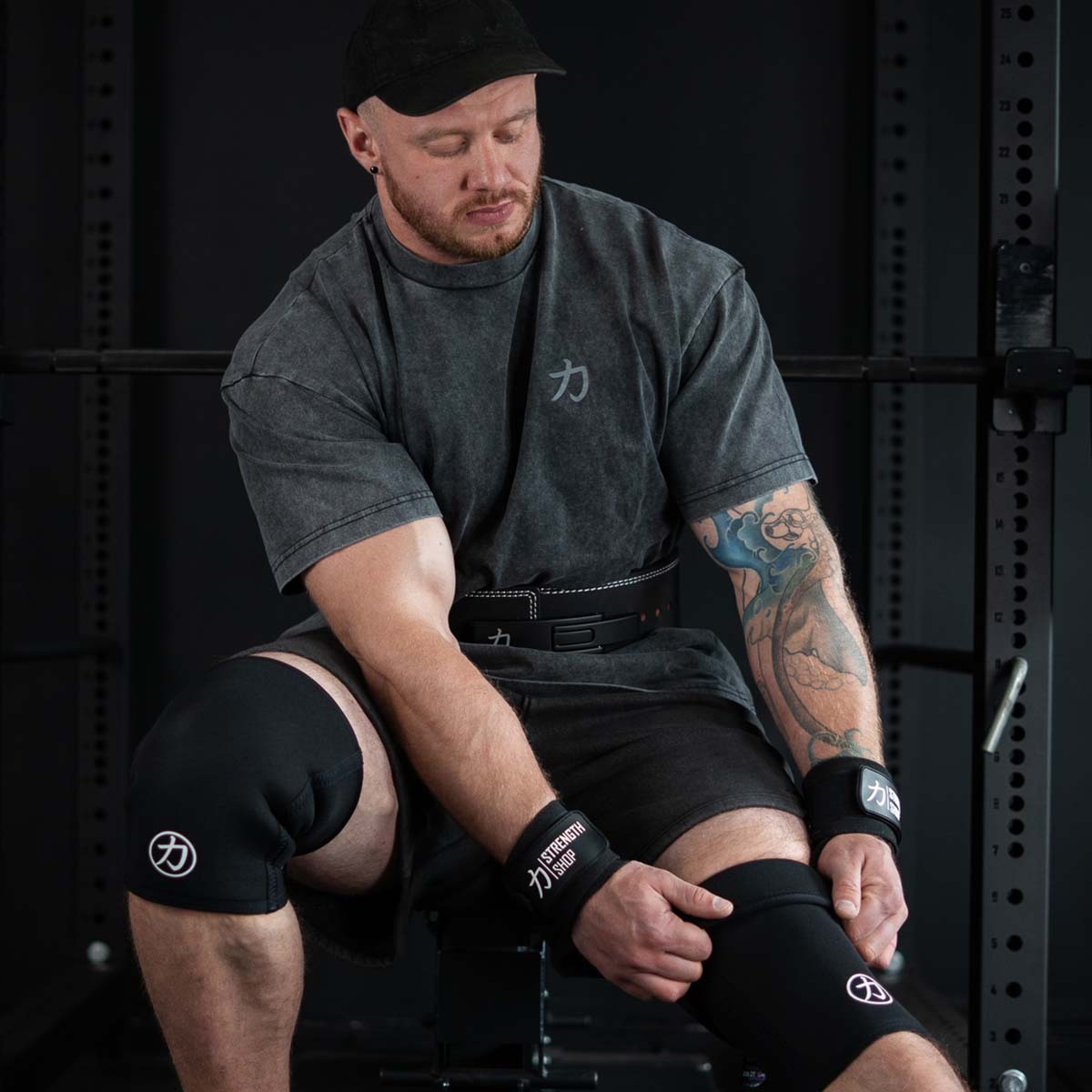 Strength Shop 7mm Inferno Neoprene Knee Sleeves - Black - IPF Approved (Pair) - Strength Shop
