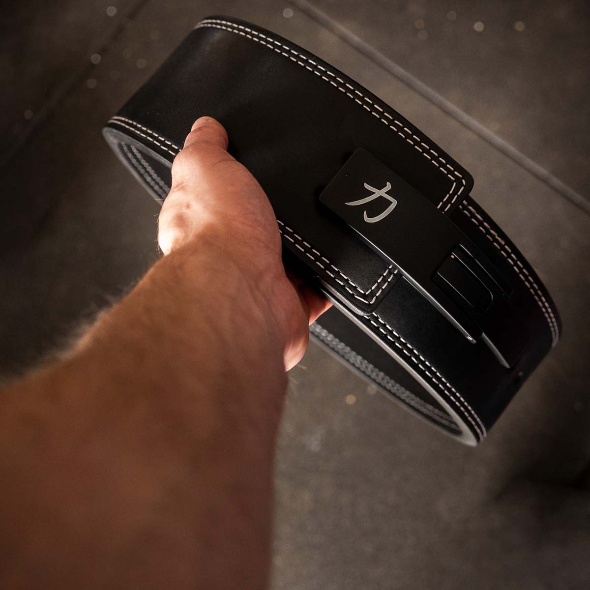 Embossed Black Lever Belt, 13mm - IPF Approved - Strength Shop