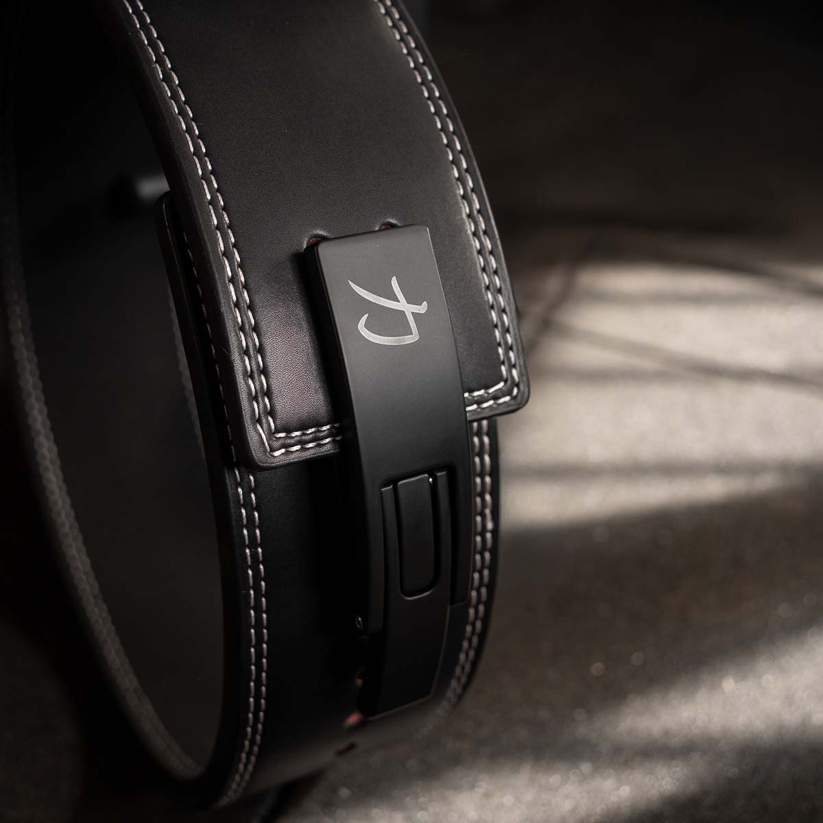 Embossed Black Lever Belt, 13mm - IPF Approved - Strength Shop