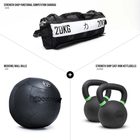 Functional Fitness Race Set – Kettlebells, Sandbag & Wall Ball - Strength Shop
