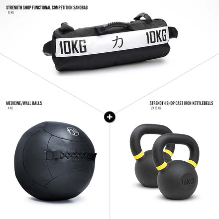 Functional Fitness Race Set – Kettlebells, Sandbag & Wall Ball