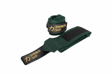Vintage Green Wrist Wraps, Medium- 30cm/60cm - Strength Shop