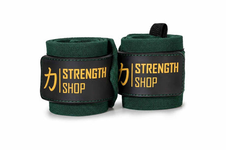 Vintage Green Wrist Wraps, Medium- 30cm/60cm - Strength Shop