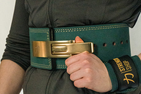Vintage Green Lever Belt, 10mm - IPF Approved - Strength Shop