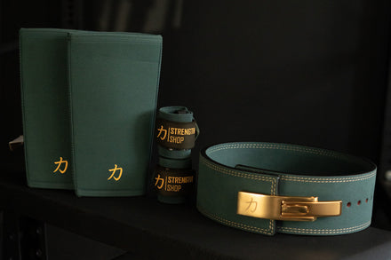 Vintage Green Lever Belt, 13mm - IPF Approved - Strength Shop