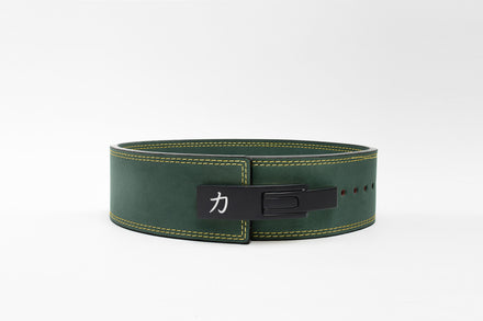 Vintage Green Lever Belt, 13mm - IPF Approved - Strength Shop
