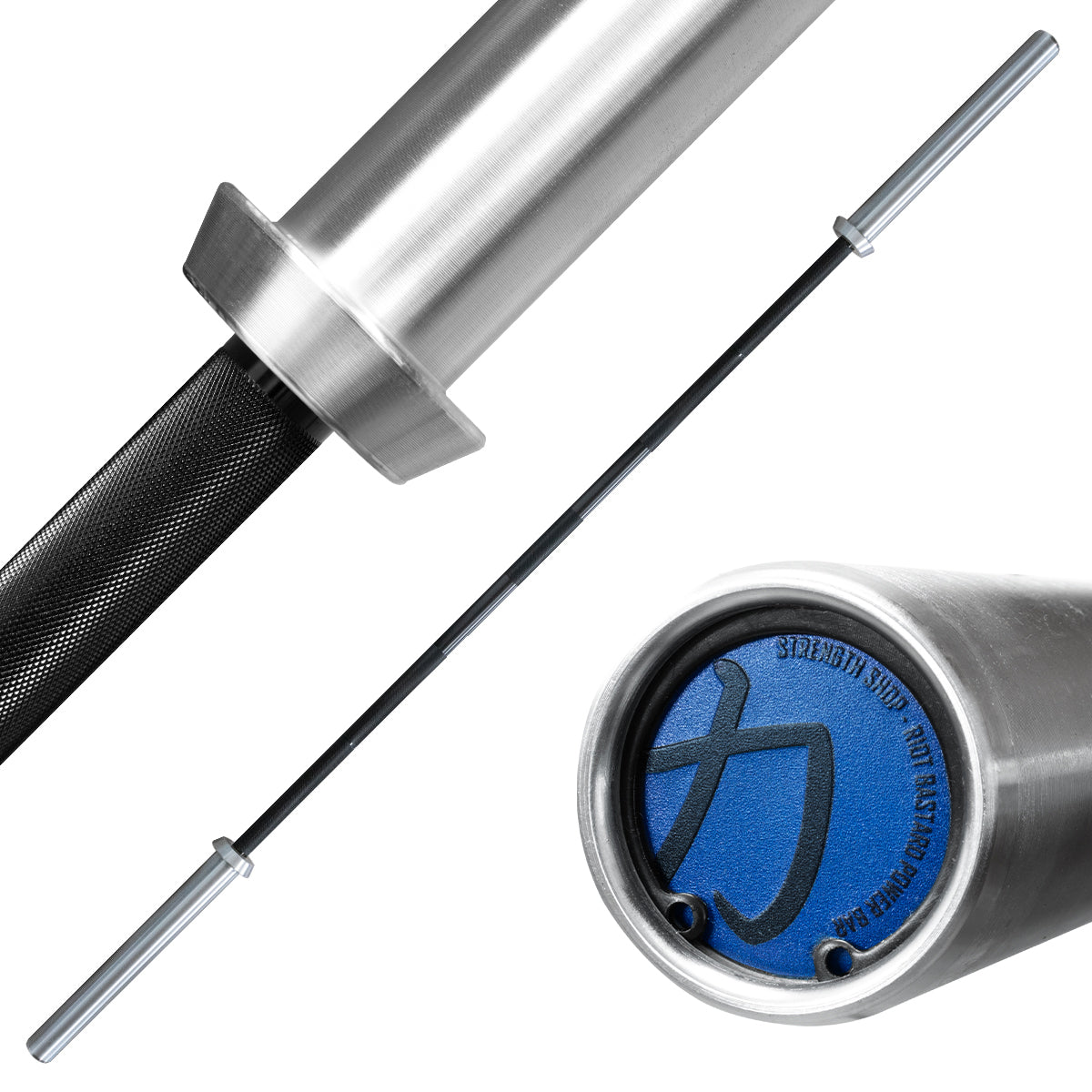 Riot Power Bar, 20 kg - Black Chrome - Strength Shop