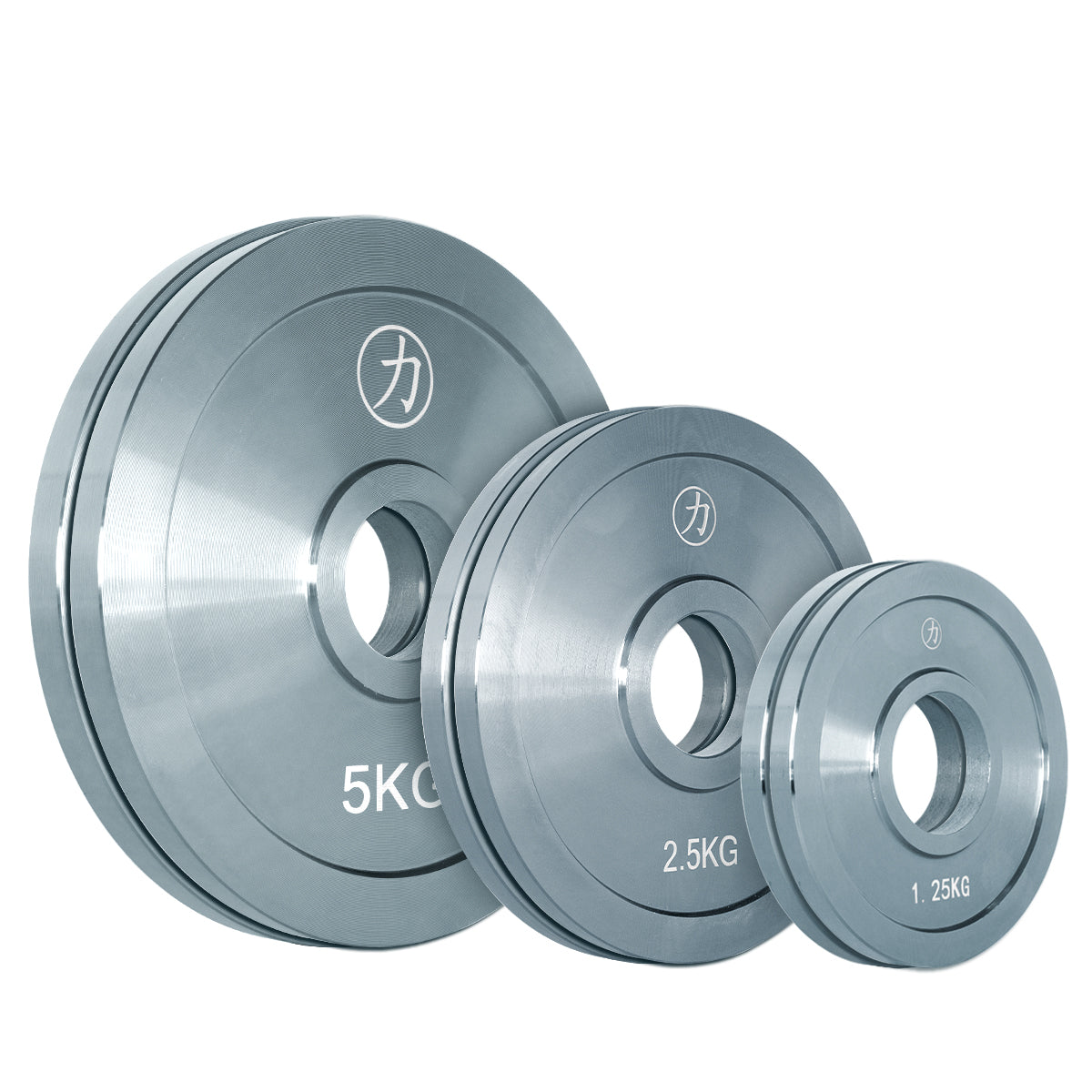 Powerlifting Stahlscheiben-Set mit Zink überzogen - 2 X 5KG, 2 X 2.5KG, 2 X 1.25KG