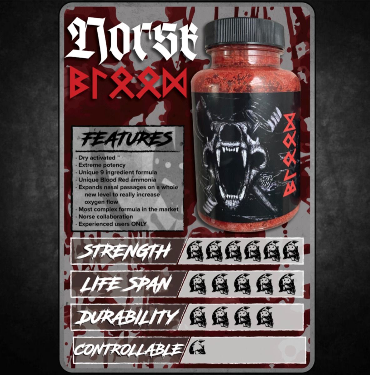 Z☠️NE Norse Blood – Advanced, Dry Athletic Salts - Strength Shop