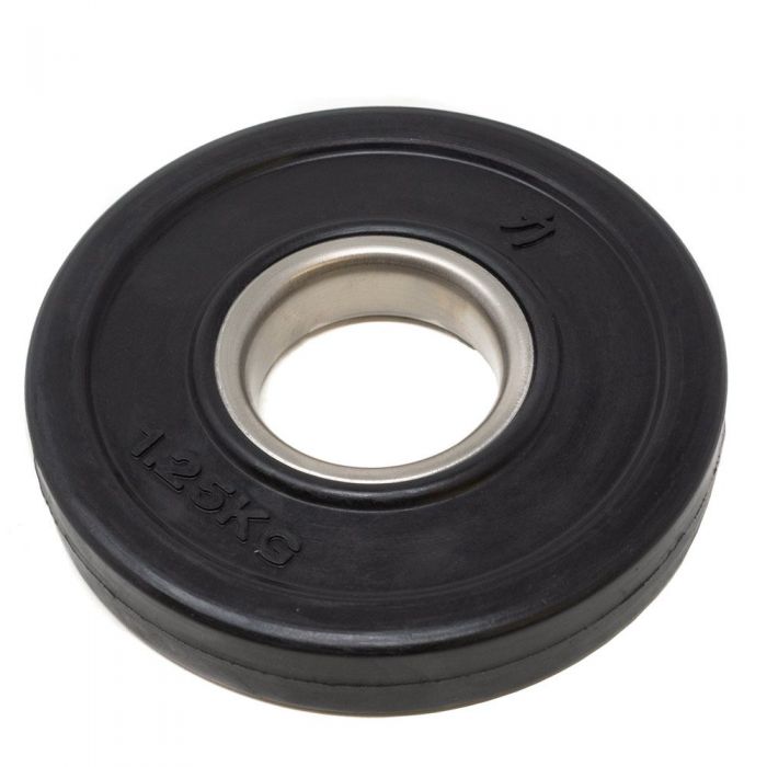 Rubber Coated Plates - Black, 1.25kg-5kg - Strength Shop